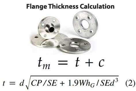 blind plate thickness formula